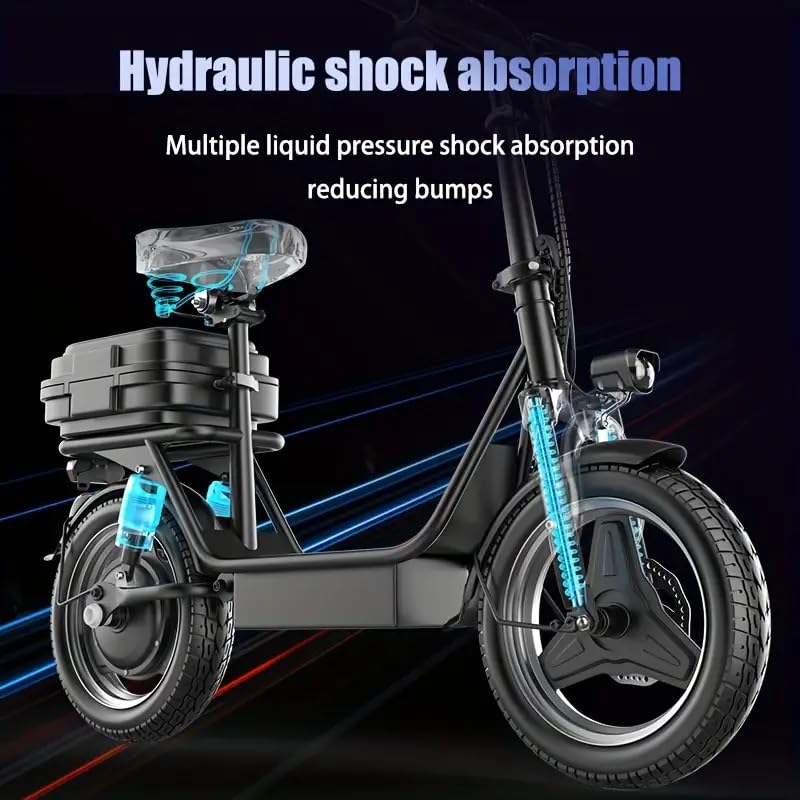 28 MPH 35 Miles Range 14'' Fat Tire Electric Scooter R3951