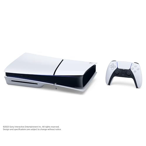White Slim PS5 2TB Disc Edition Gaming Console with Wireless Controller K4065