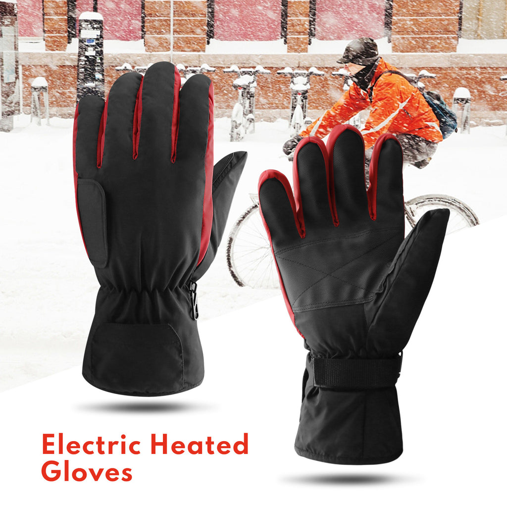 Red Heated Winter Gloves T994