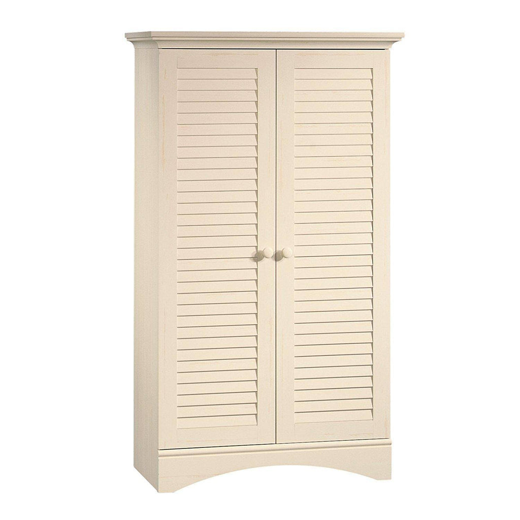 Antiqued White Storage Cabinet N278431