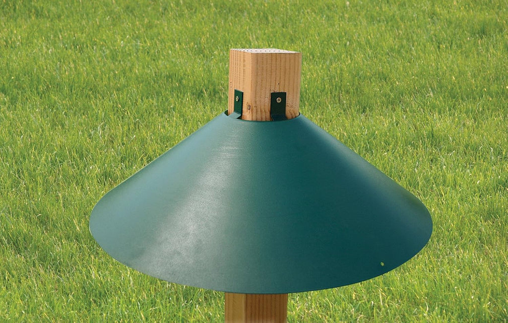 Green Metal Wrap Around Bird Feeder Squirrel Baffle Guard C9102