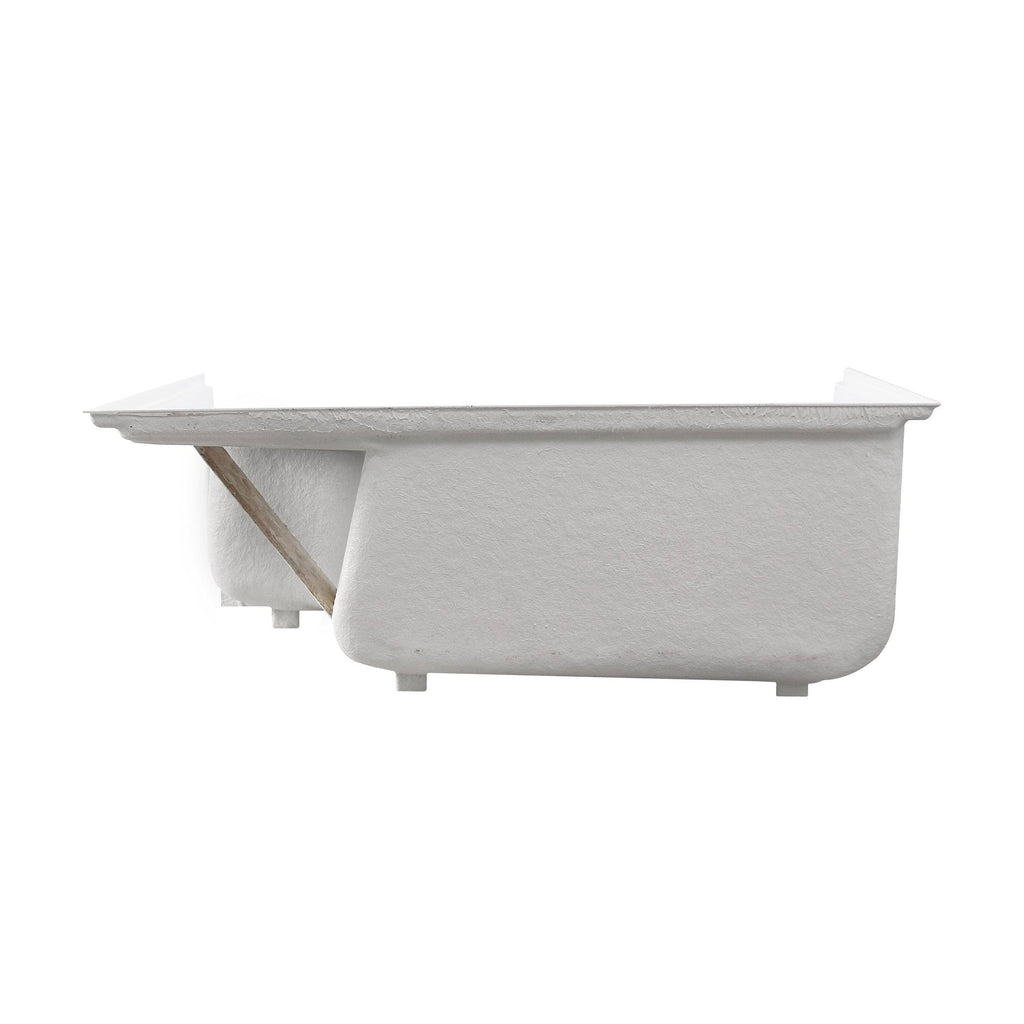 Gray Single Threshold Shower Base with Left Hand Drain and Integral Right Hand Seat R506743
