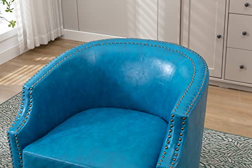 Brown Faux Leather Swivel Accent Chair Set of 2 E40700