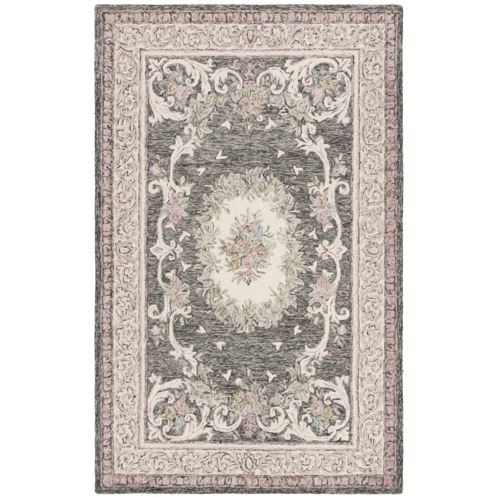 Ivory Charcoal Rug O6169