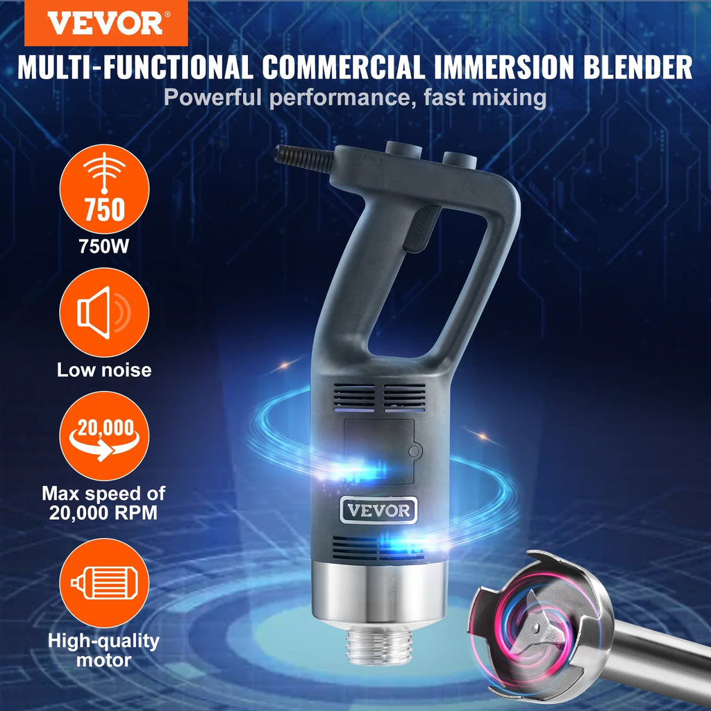 Commercial Immersion Blender Heavy Duty Hand Mixer 750W Variable Speed S975450