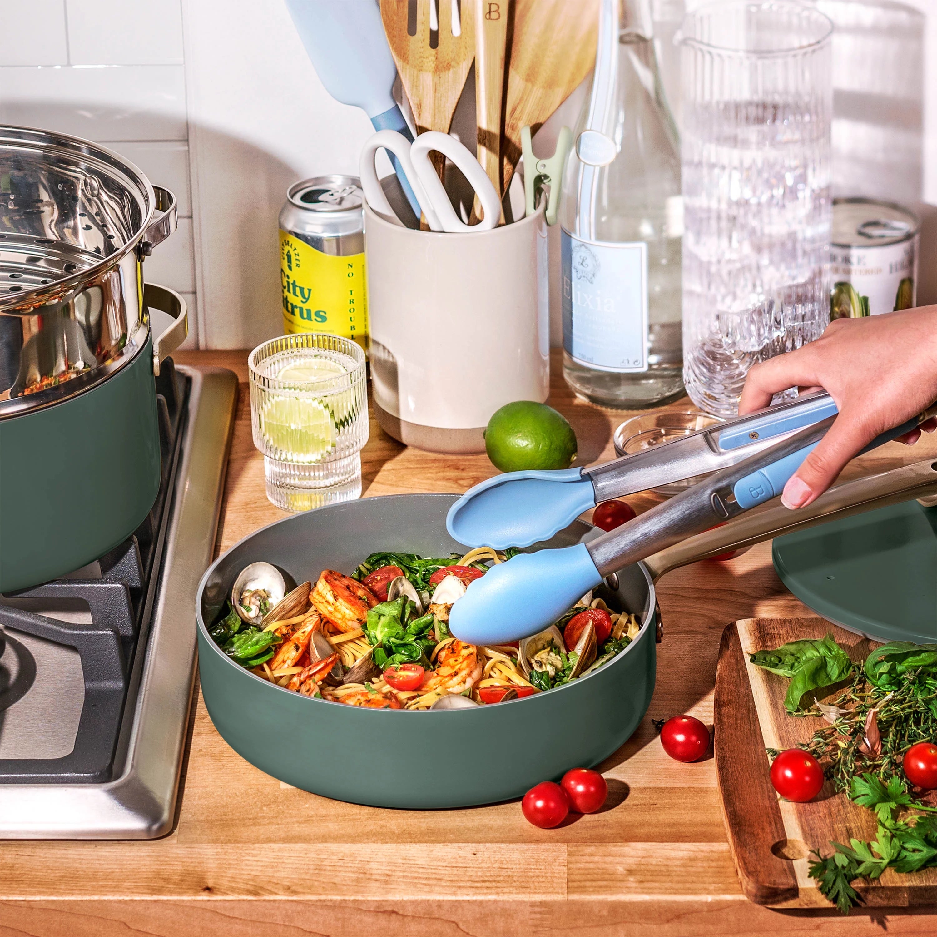 20pc Ceramic Non-Stick Cookware Set X225690