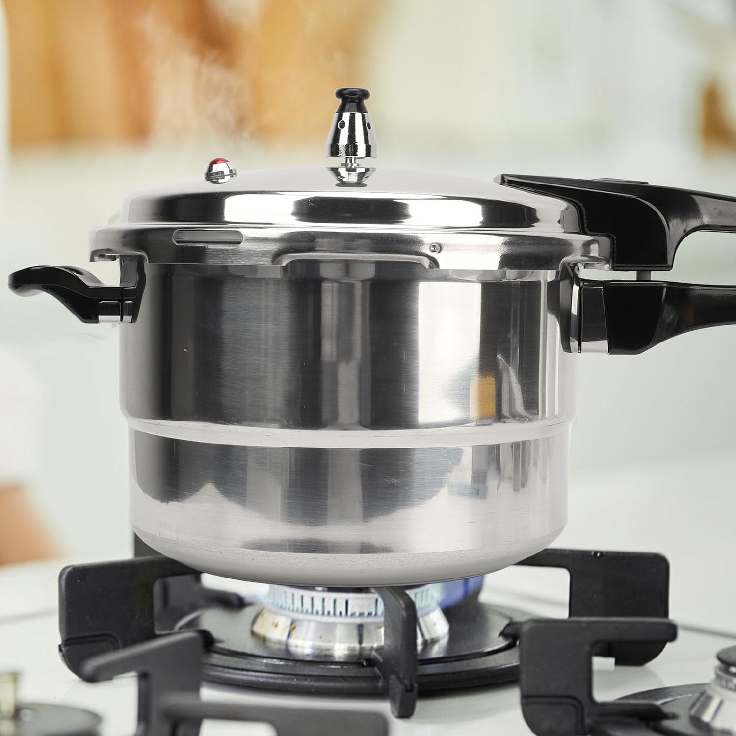 Stainless Steel Pressure Cooker with Safety Valves and Steaming Plate W5393