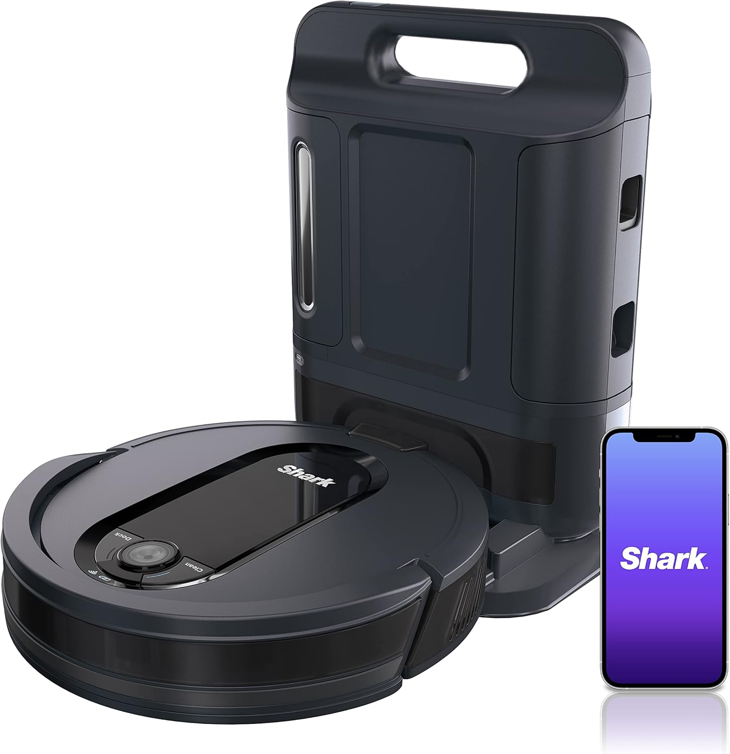 Black Bagless Robot Vacuum with Self-Empty Base D133
