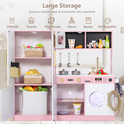 White Wooden Kids Play Kitchen B420