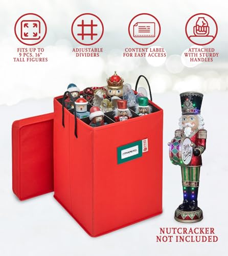 Storage Box for Nutcrackers and Figurines with Adjustable Dividers A5862