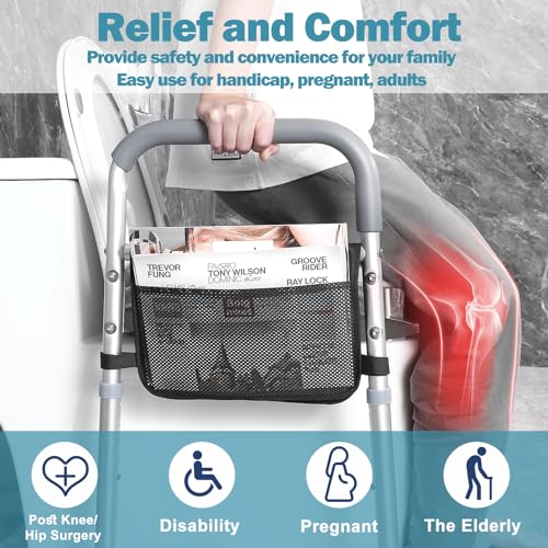Adjustable Raised Toilet Seat with Handles Q178586
