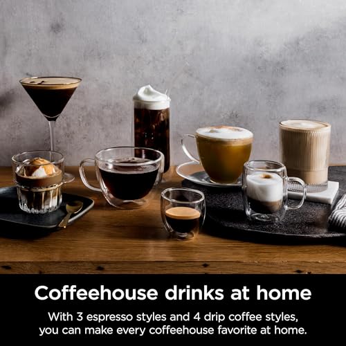 Stainless Steel Espresso Machine and Drip Coffee Maker with Integrated Coffee Grinder and Milk Frother B58267