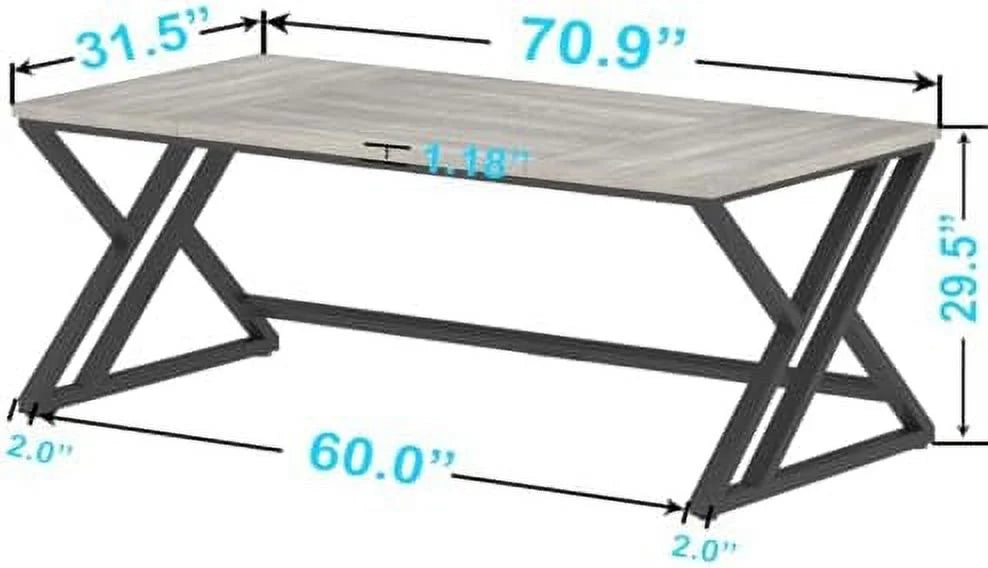 Rustic Oak 70 In Computer Desk W4981