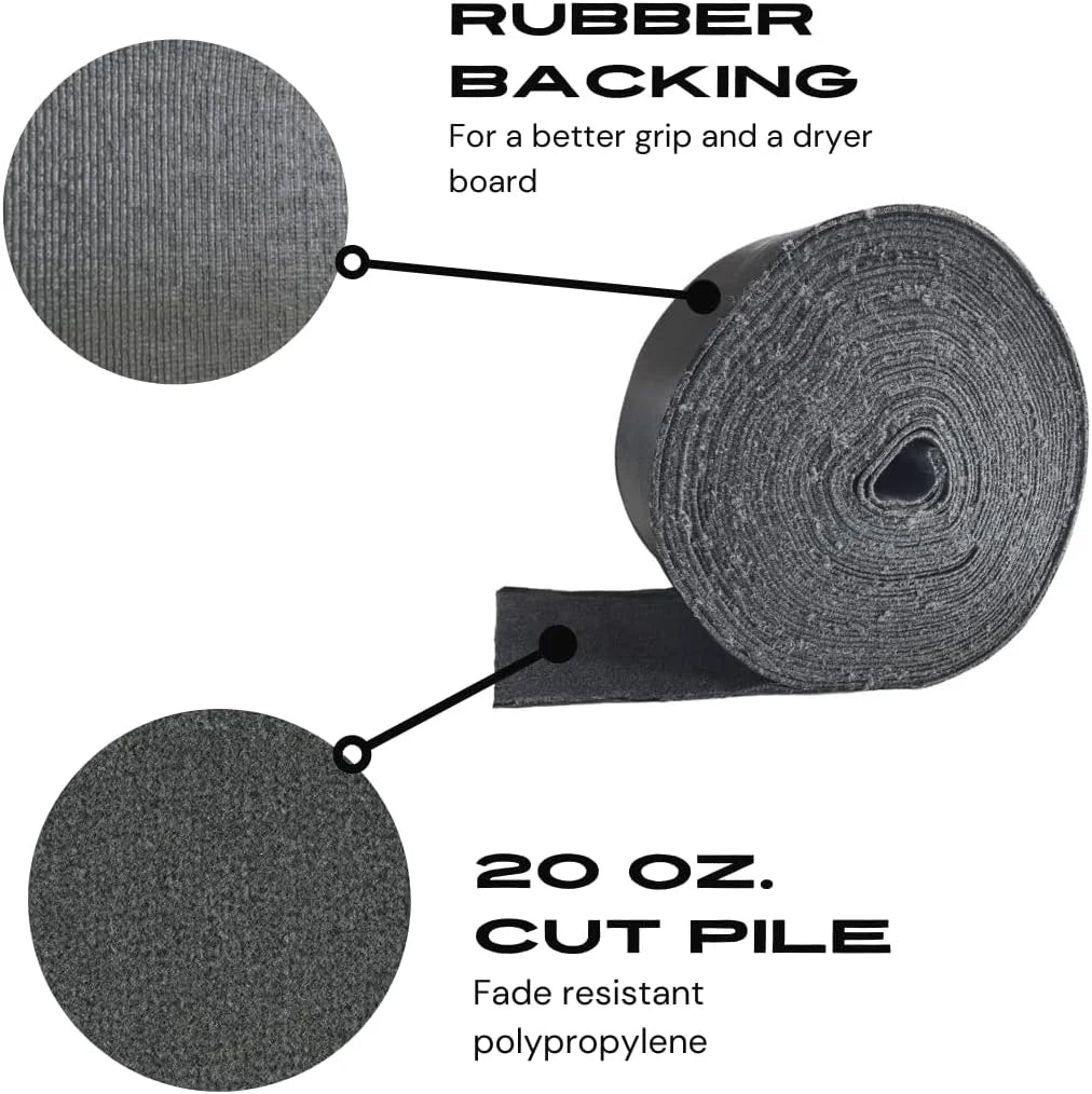 Midnight Grey 20oz 12" Wide x 100' Long Boat Trailer Bunk Carpet M491