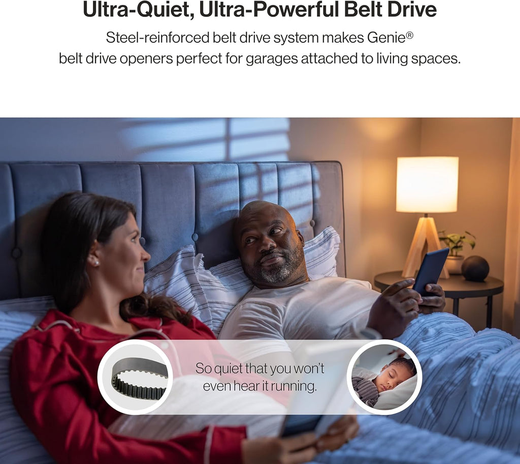 Garage Door Opener with Belt Drive and two Remotes C636