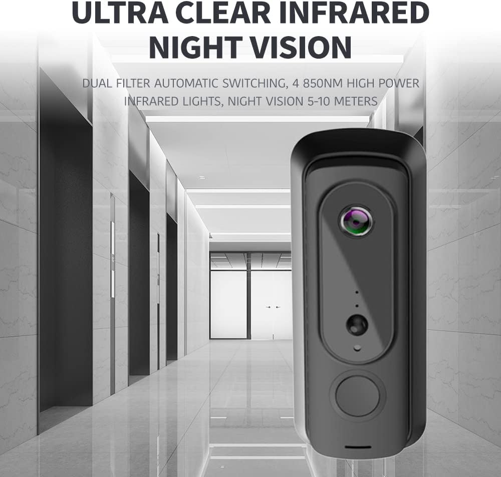 Wireless WiFi Video Doorbell HD Security Camera with Motion Detection Night Vision Two-Way Talk A974