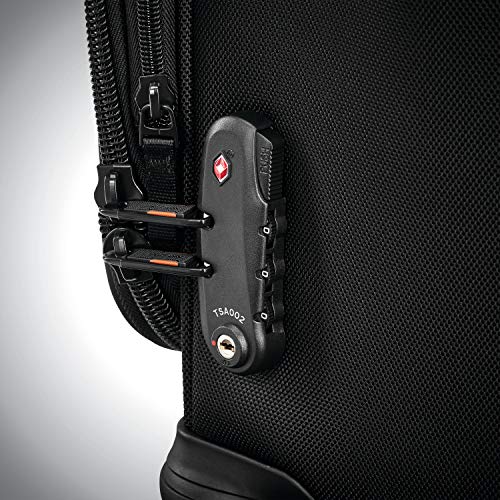 Black Carry-On 21-Inch Expandable Softside Luggage with Spinner Wheels D7676
