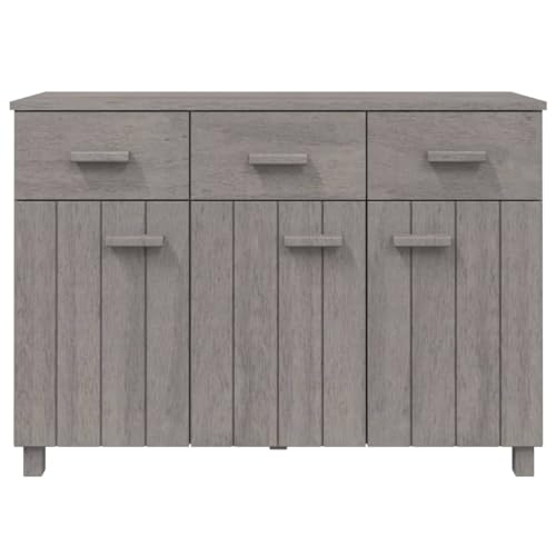 Light Gray Solid Wood Pine Sideboard with Sliding Drawers N61743