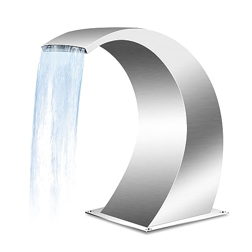 17.7 Inch Stainless Steel Rectangular Pool Waterfall Spillway F859976