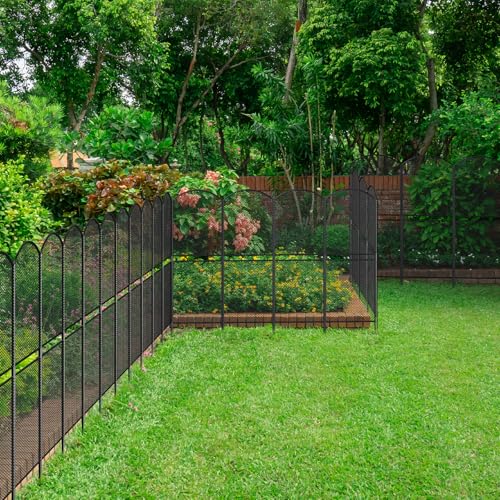 Decorative Garden Fence 10 Pack, 37.5in(H) x 10.8ft(L) Rustproof Metal Fencing Q7999
