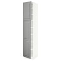 White Bodbyn Gray High Cabinet with shelves, 2 Doors L403960