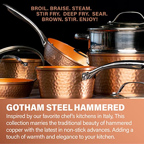14 Inch Non Stick Copper Frying Pan with Lid E9034