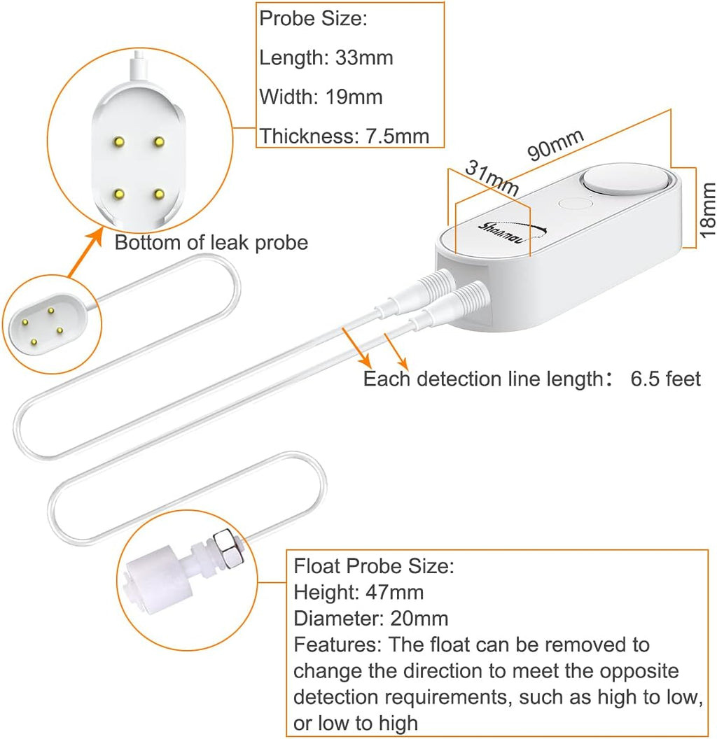 Smart Water Leak Sensor Alarm Kit with 2 Sensors & 1 Hub L649100