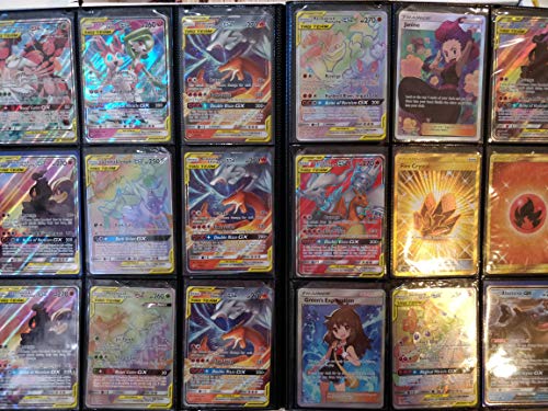 100+ Rainbow Rare Cards Binder Collection with 5 foils T25477