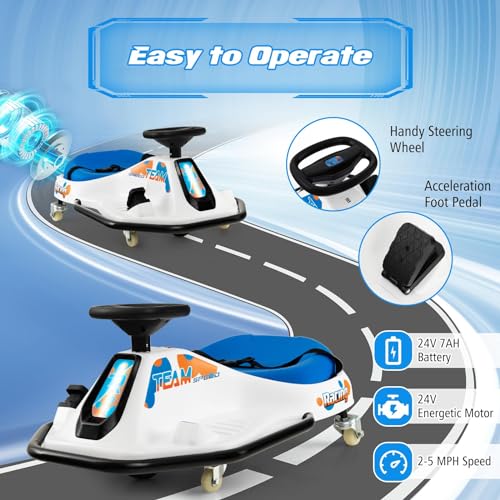24V Electric Drift Car for Kids with 360° Spin P780