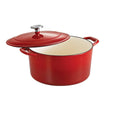 6.5 qt Round Enameled Cast Iron Dutch Oven in Gradated Red with Lid R26310