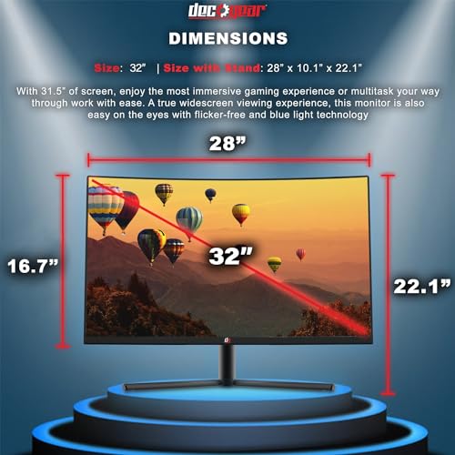 35" Curved Ultrawide LED Gaming Monitor 21:9 Aspect Ratio M1220