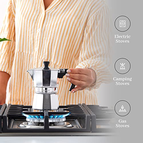 3 Cup Stovetop Aluminum Espresso Maker M7515