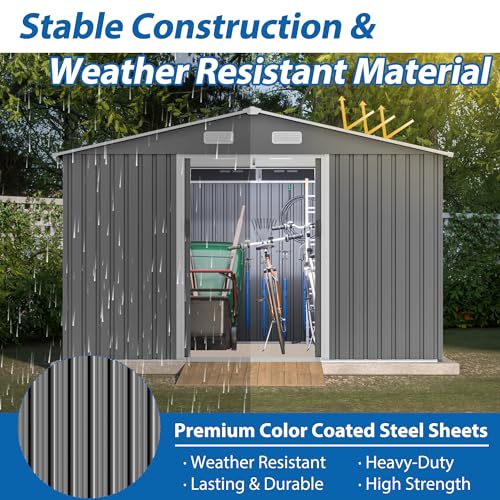 6x4 Ft Outdoor Storage Shed Black P69807