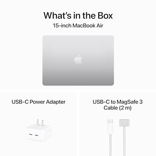 15.3-inch Liquid Retina Display MacBook Air Laptop with M3 chip, 8GB Unified Memory, 256GB SSD Storage, Backlit Keyboard, Touch ID; Midnight G851457