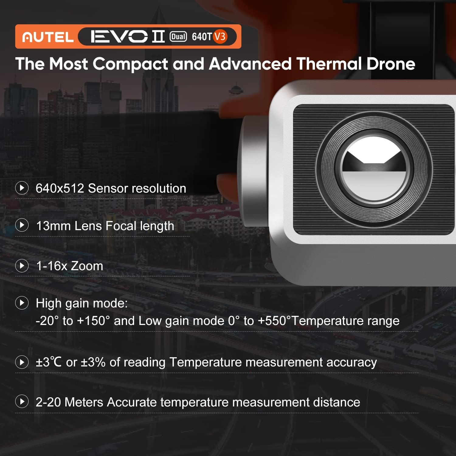 640x512 Thermal Imaging Drone with 8K RYYB Sensor R6114