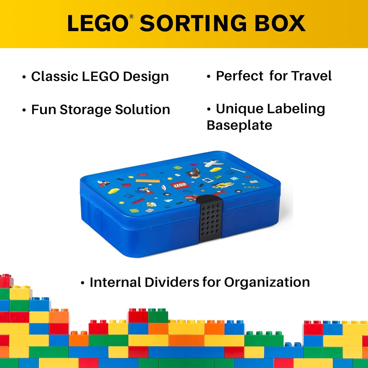 Blue Lego Sorting Box with Organizing Dividers X179479