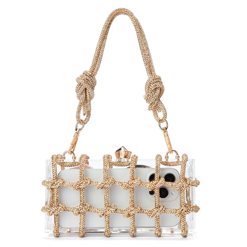 Clear Acrylic Rhinestone Clutch W701