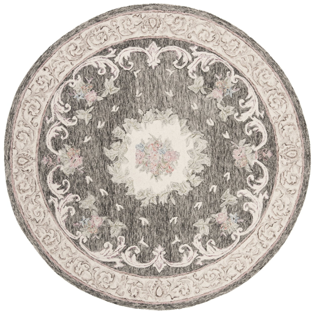 Ivory Charcoal Rug O6169