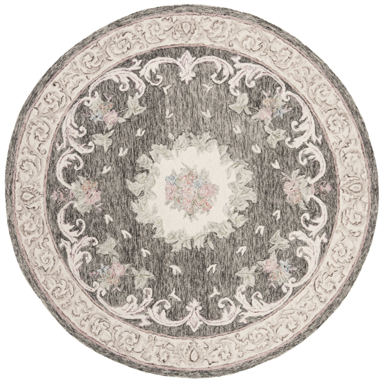 Ivory Charcoal Rug O6169