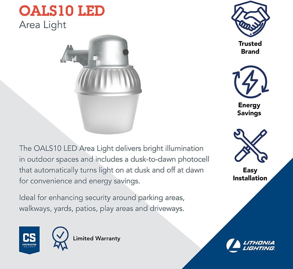 Gray Outdoor LED Area Light with Photocell E85064