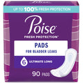 90 Ct 6 Drop Ultimate Absorbency Long Incontinence Pads J35202