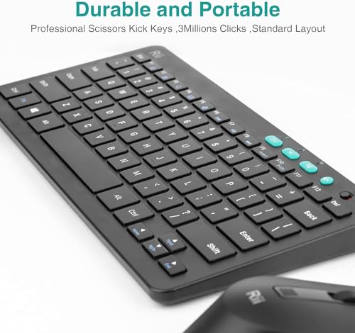 2.4 Gigahertz Ultra-Slim Wireless Keyboard and Mouse Combo (Black) A114