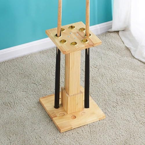 White Freestanding Wooden Pool Cue Rack J7465