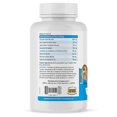Vegan Powder Anal Gland Fiber Supplement 2.5oz with Pumpkin & Digestive Enzymes U182649