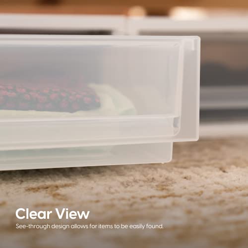 17 Qt Plastic 4-Pack Stackable Drawer Storage Organizer, White I53312