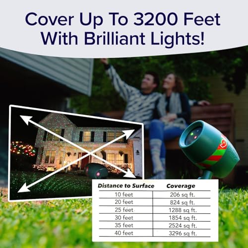 2 Pack Outdoor Christmas Laser Projector with Remote O2308