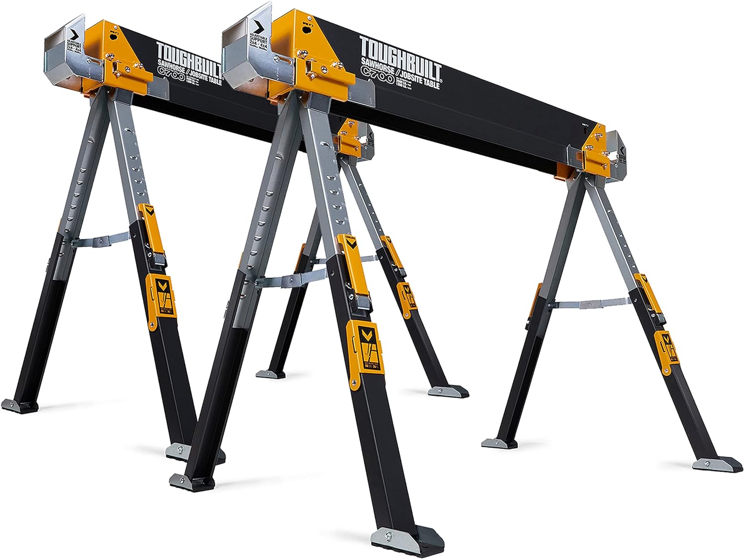 Folding Sawhorse, 100% High Grade Steel, 2 Pack U48170