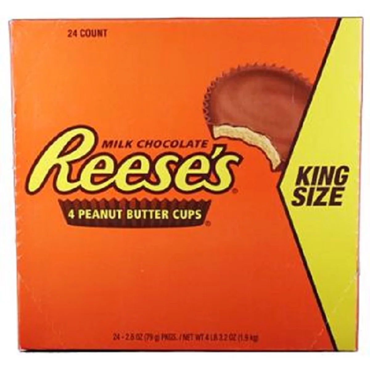 King Size 2.8 oz Peanut Butter Cups Pack of 24 W9610