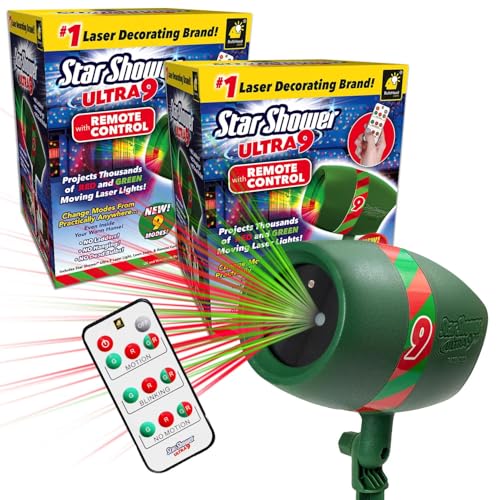 2 Pack Outdoor Christmas Laser Projector with Remote O2308
