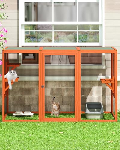 Grey Wooden Cat Enclosure J1507